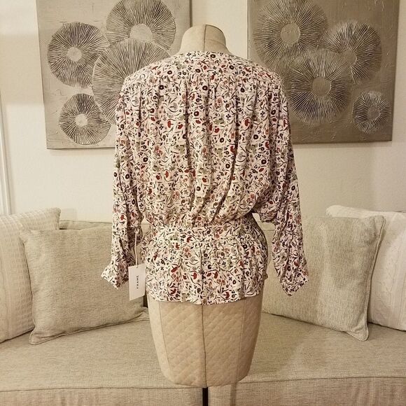 FRAME Silk Floral Kimono Top NEW - Picture 5 of 10